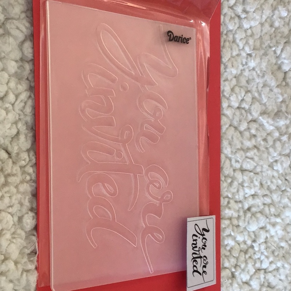 Darice Embossing Folder, You Are Invited.